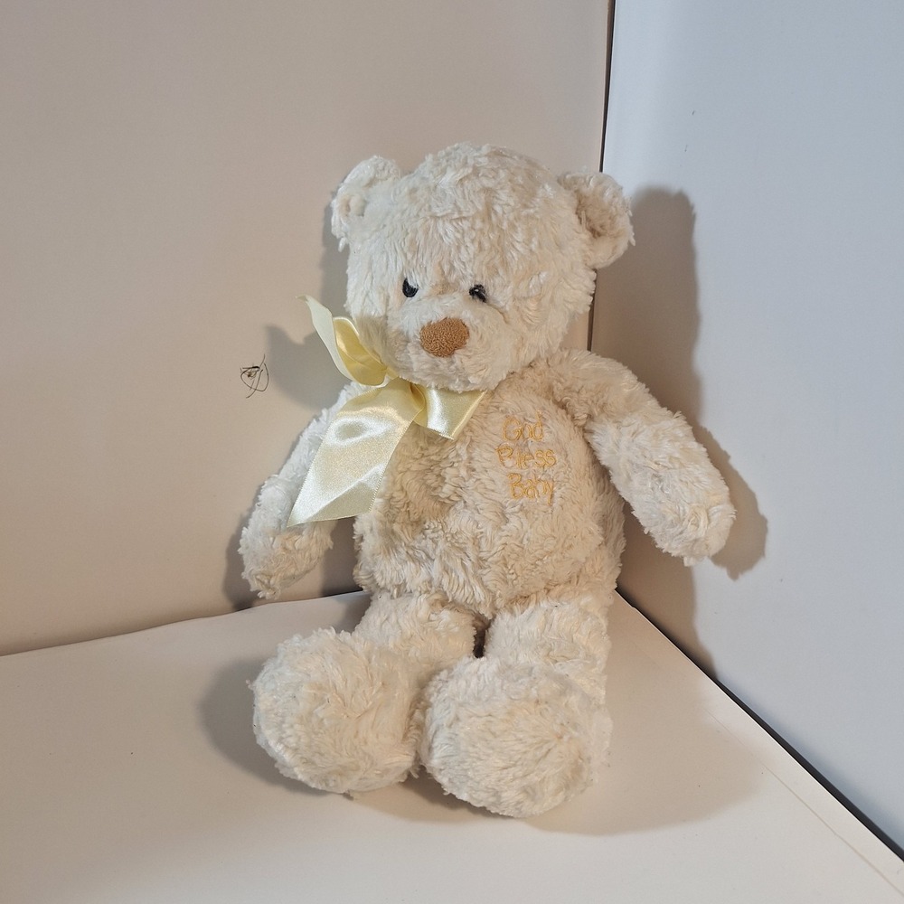 Baby Gund Bear Plush God Bless Baby Glory Lovey 15" Fuzzy Stuffed Animal 58417